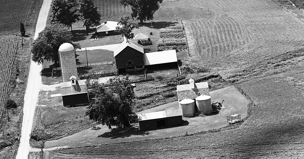 Vintage Aerial photo from 1969 in Woodford County, IL