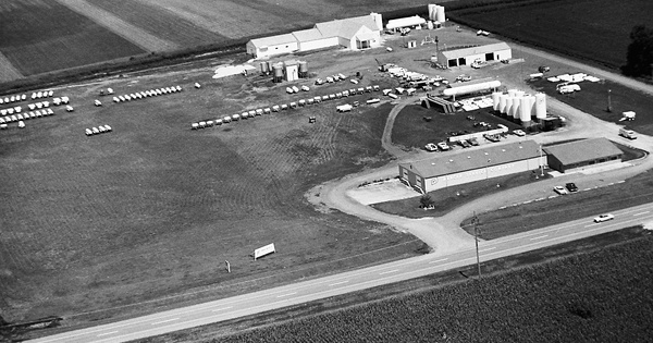Vintage Aerial photo from 1969 in Mercer County, IL