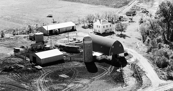 Vintage Aerial photo from 1971 in Kandiyohi County, MN