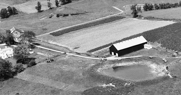 Vintage Aerial photo from 1986 in Bourbon County, KY