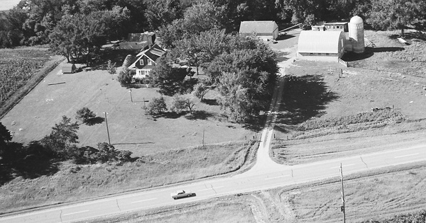 Vintage Aerial photo from 1969 in Rice County, MN