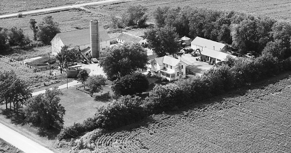 Vintage Aerial photo from 1980 in Chickasaw County, IA