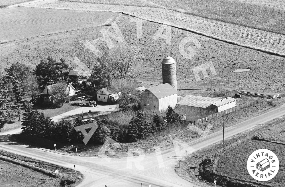 Vintage Aerial Iowa Muscatine County 1970 48LMU25
