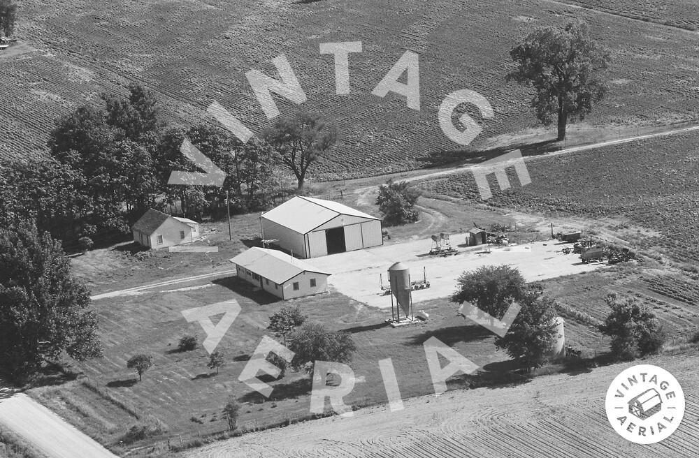 Vintage Aerial Iowa Fremont County 1980 8XFRE5