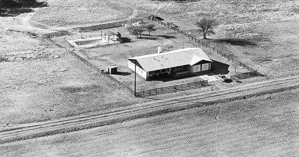 Vintage Aerial photo from 1963 in Tarrant County, TX