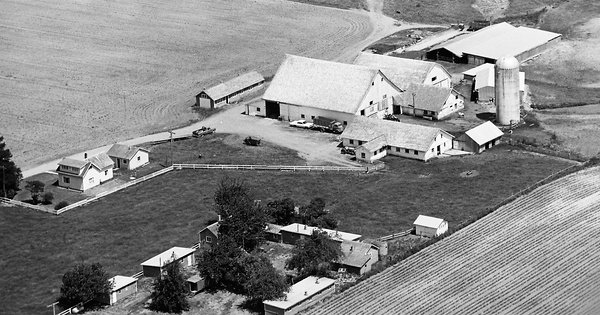 Vintage Aerial photo from 1969 in Skagit County, WA