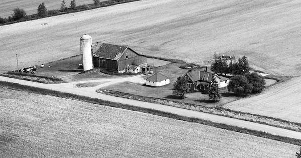 Vintage Aerial photo from 1988 in Huron County, MI