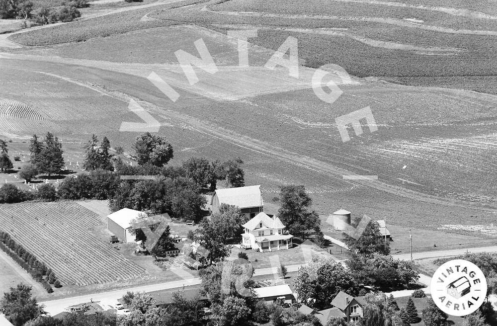 Vintage Aerial Iowa Fremont County 1980 1XFRE27