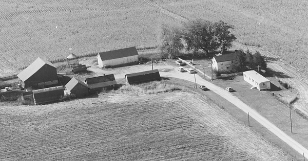 Vintage Aerial photo from 1977 in Delaware County, IA