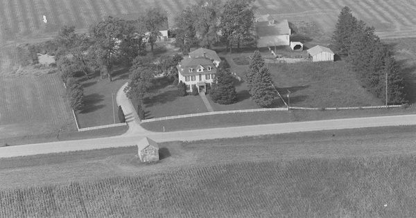 Vintage Aerial photo from 1987 in Clinton County, IA
