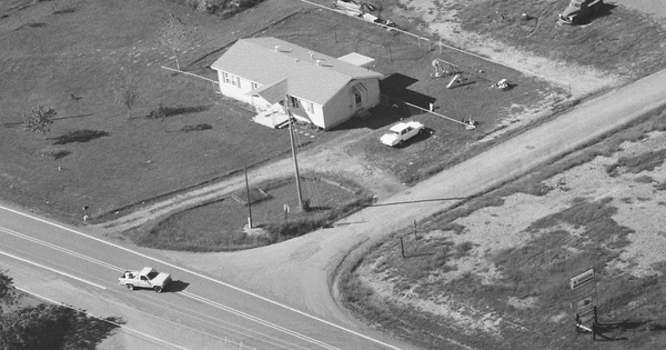 Vintage Aerial photo from 1990 in Yell County, AR