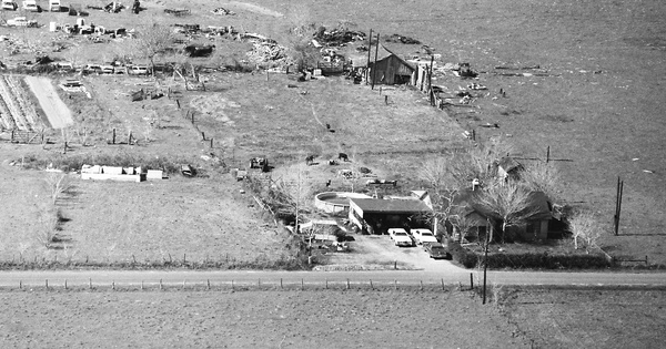 Vintage Aerial photo from 1986 in Victoria County, TX