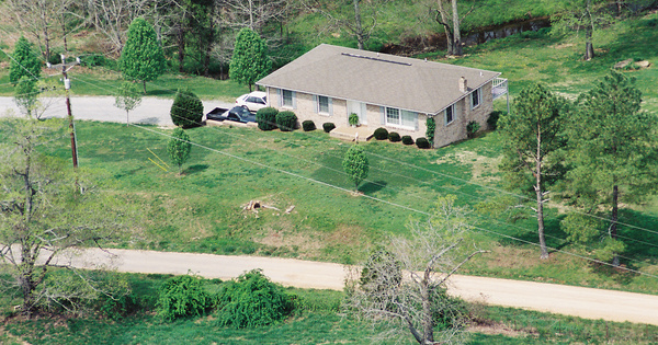 Vintage Aerial photo from 2001 in Hickman County, TN