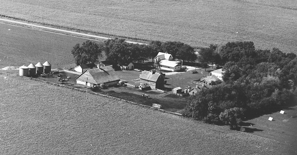 Vintage Aerial photo from 1975 in O'Brien County, IA