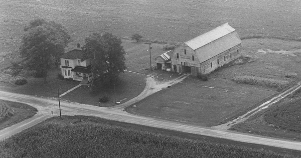 Vintage Aerial photo from 1968 in Wyandot County, OH