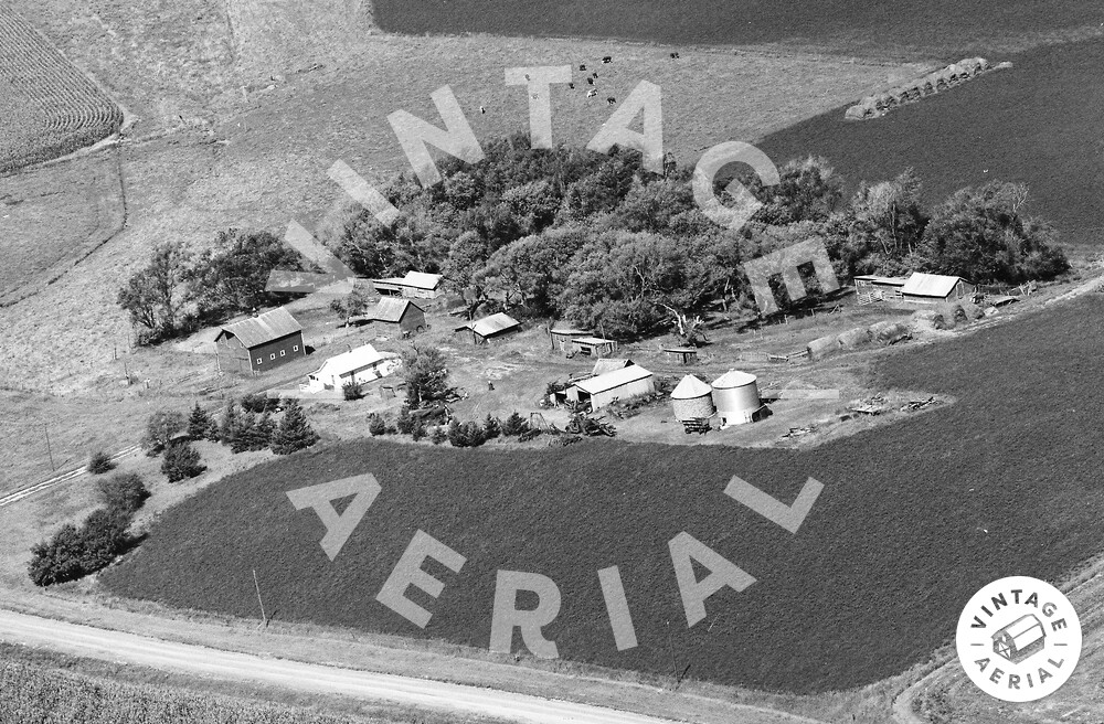 Vintage Aerial Nebraska Thurston County 1986 10CCTH28