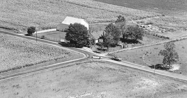 Vintage Aerial photo from 1980 in Blackford County, IN