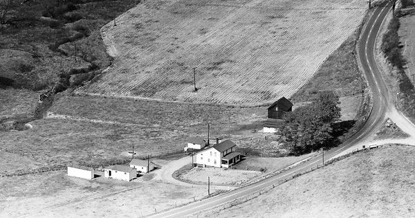 Vintage Aerial photo from 1963 in Carroll County, OH