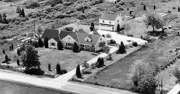 Vintage Aerial photo from 1965 in Burlington County, NJ
