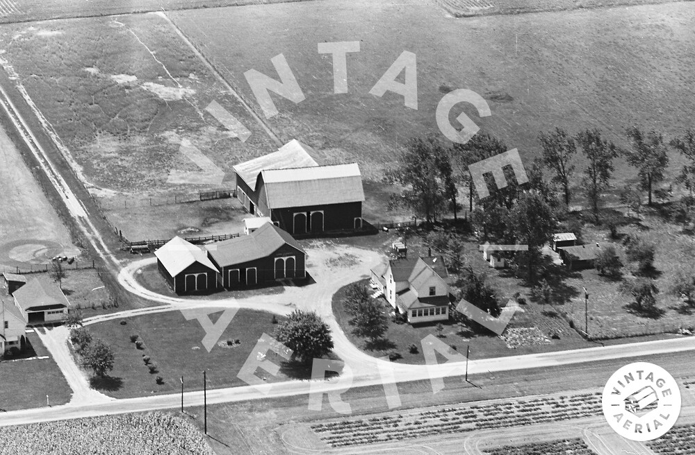 Vintage Aerial Ohio Wood County 1965 28IBG8