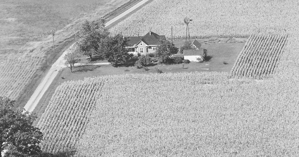 Vintage Aerial photo from 1980 in Douglas County, IL