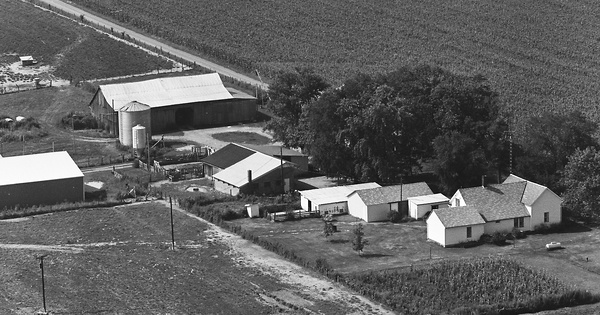 Vintage Aerial photo from 1976 in Edwards County, IL