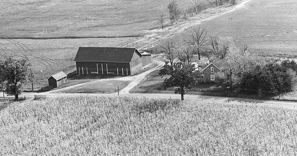Vintage Aerial photo from 1964 in Fulton County, IN