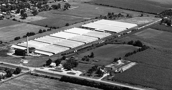 Vintage Aerial photo from 1967 in Christian County, IL