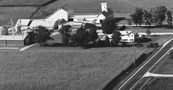 Vintage Aerial photo from 1975 in Woodford County, IL
