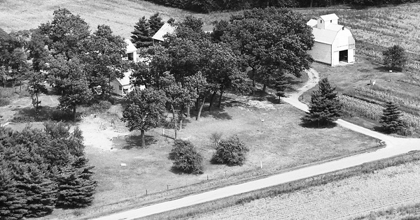 Vintage Aerial photo from 1974 in Jasper County, IN