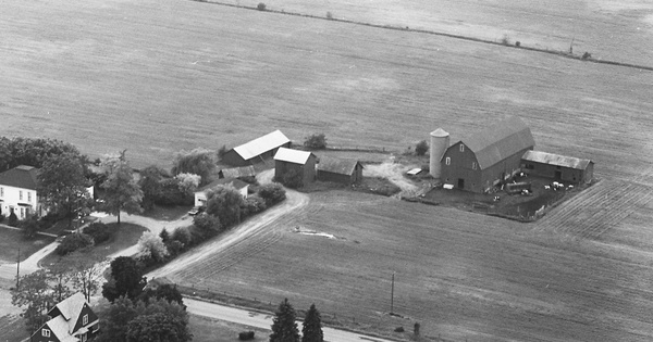 Vintage Aerial photo from 1972 in Clinton County, MI