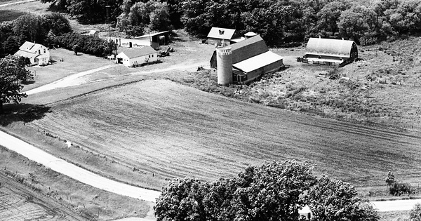 Vintage Aerial photo from 1971 in Freeborn County, MN
