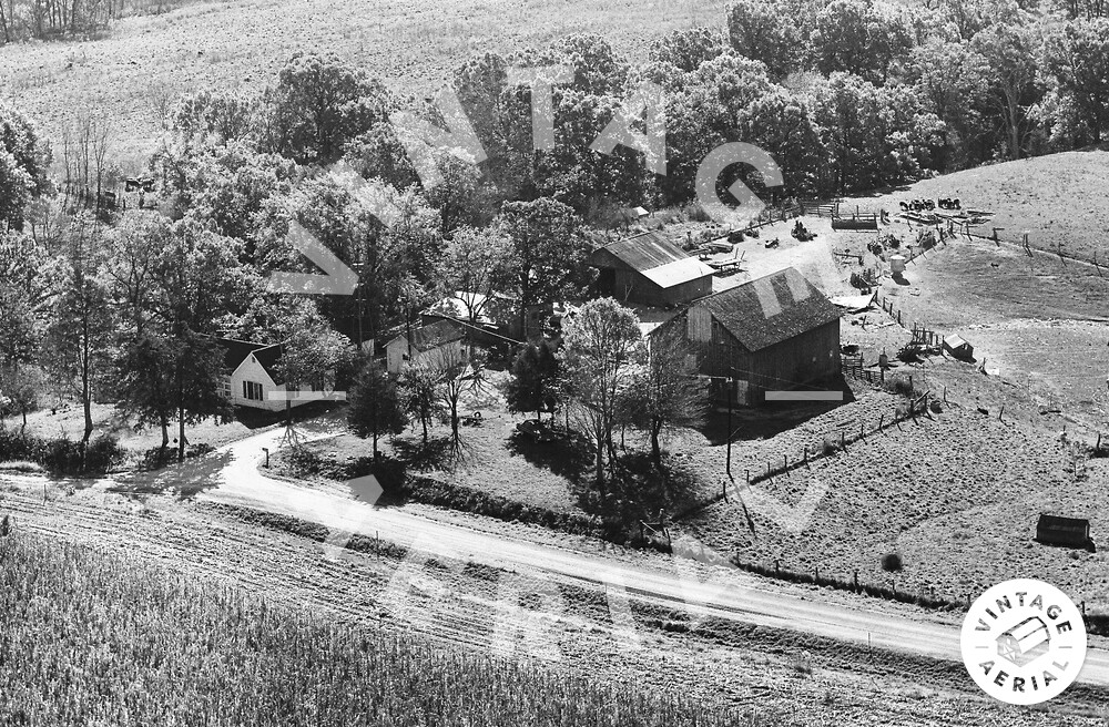 Vintage Aerial Iowa Louisa County 1970 27LLO29