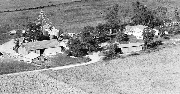 Vintage Aerial photo from 1974 in Posey County, IN