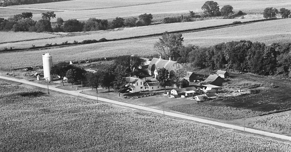 Vintage Aerial photo from 1967 in Le Sueur County, MN