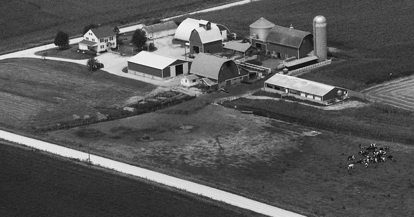 Vintage Aerial photo from 1984 in Delaware County, IA