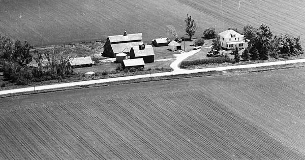 Vintage Aerial photo from 1976 in Osceola County, IA