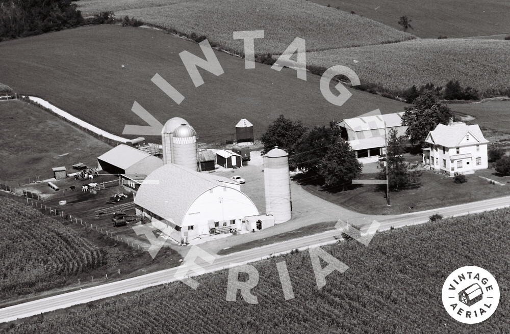 Vintage Aerial Wisconsin Dane County 1977 85PDA7