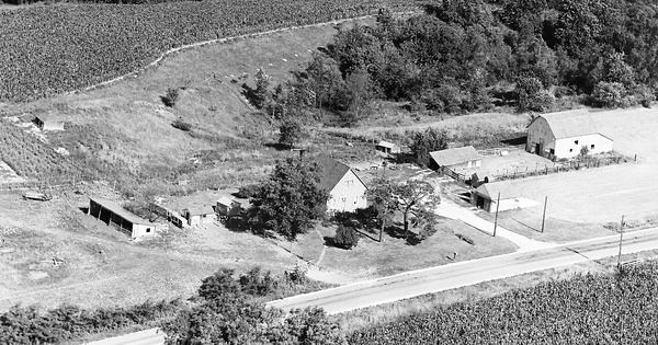 Vintage Aerial photo from 1966 in Warren County, IL