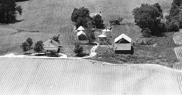 Vintage Aerial photo from 1964 in Jersey County, IL
