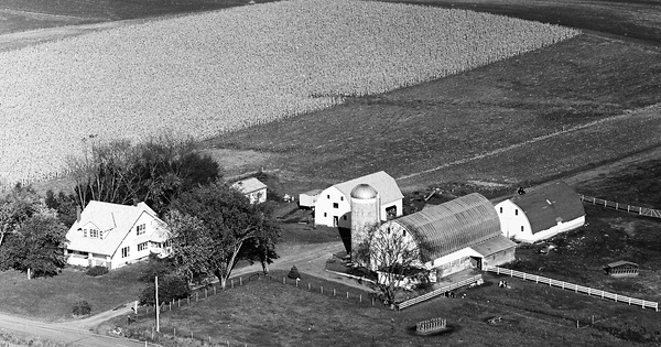 Vintage Aerial photo from 1972 in Barron County, WI