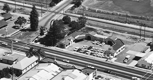 Vintage Aerial photo from 1968 in Santa Clara County, CA