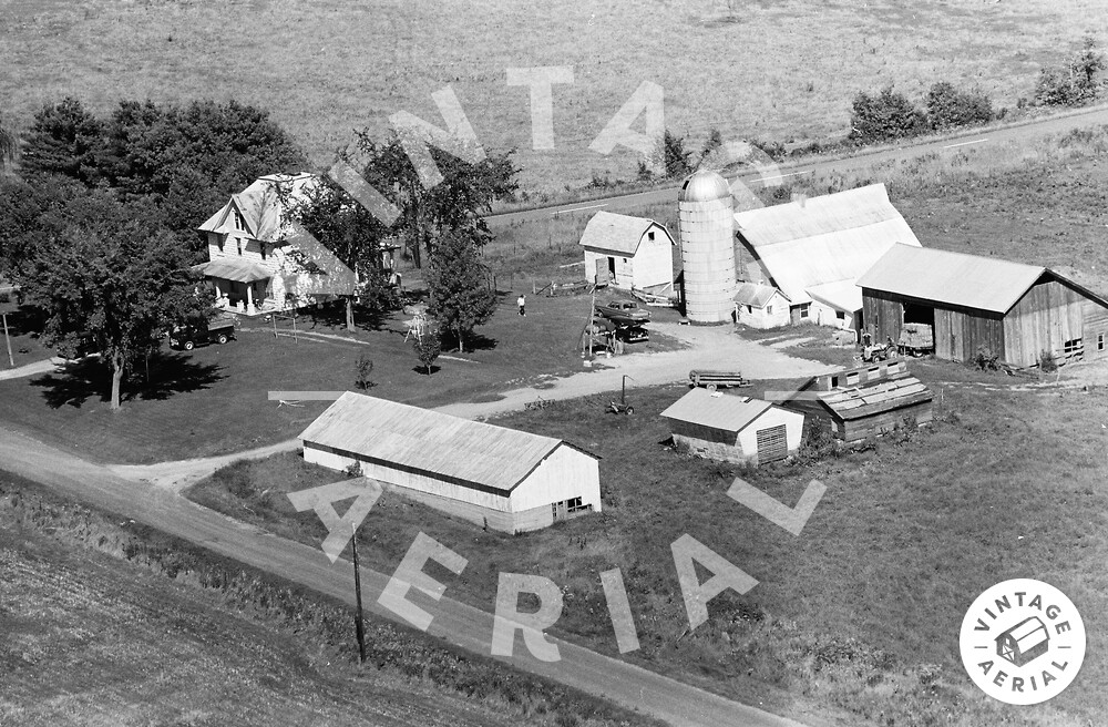 Vintage Aerial Wisconsin Dunn County 1968 16QDU15