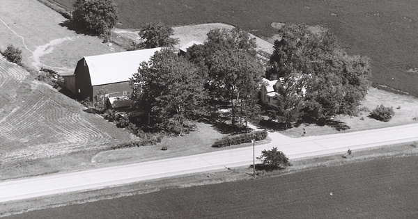 Vintage Aerial photo from 1985 in Lenawee County, MI