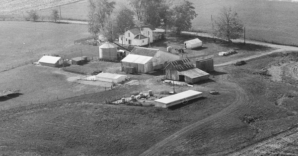 Vintage Aerial photo from 1982 in Rush County, IN