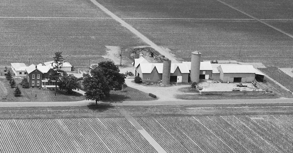 Vintage Aerial photo from 1983 in Branch County, MI