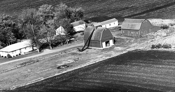 Vintage Aerial photo from 1974 in Hancock County, IA