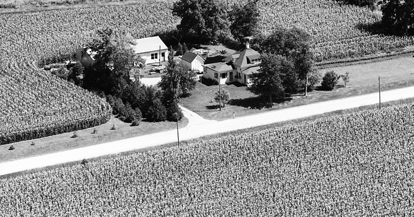 Vintage Aerial photo from 1971 in Grundy County, IA