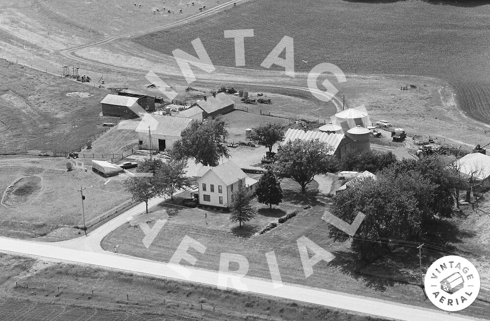 Vintage Aerial Iowa Mills County 1979 53GMI6