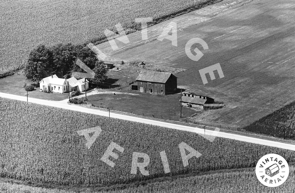 Vintage Aerial Indiana Wells County 1966 36BWE7